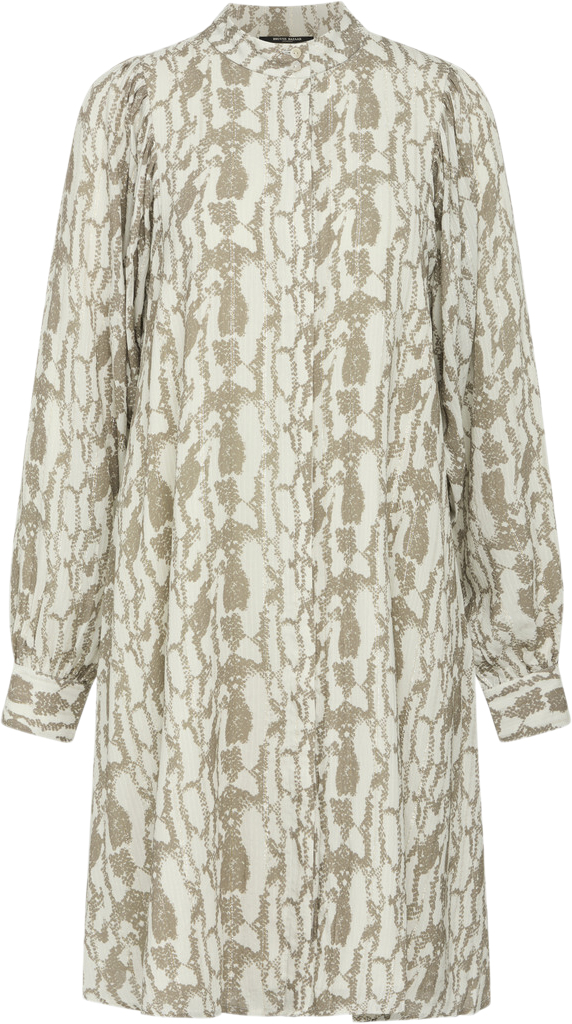 Barbareabbphilina Kjole Bruuns Bazaar Khaki Slangeprint